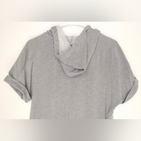 Nanette Lepore Oversized Pullover Hoodie Gray Short Sleeve Women’s Small - Picture 7 of 10